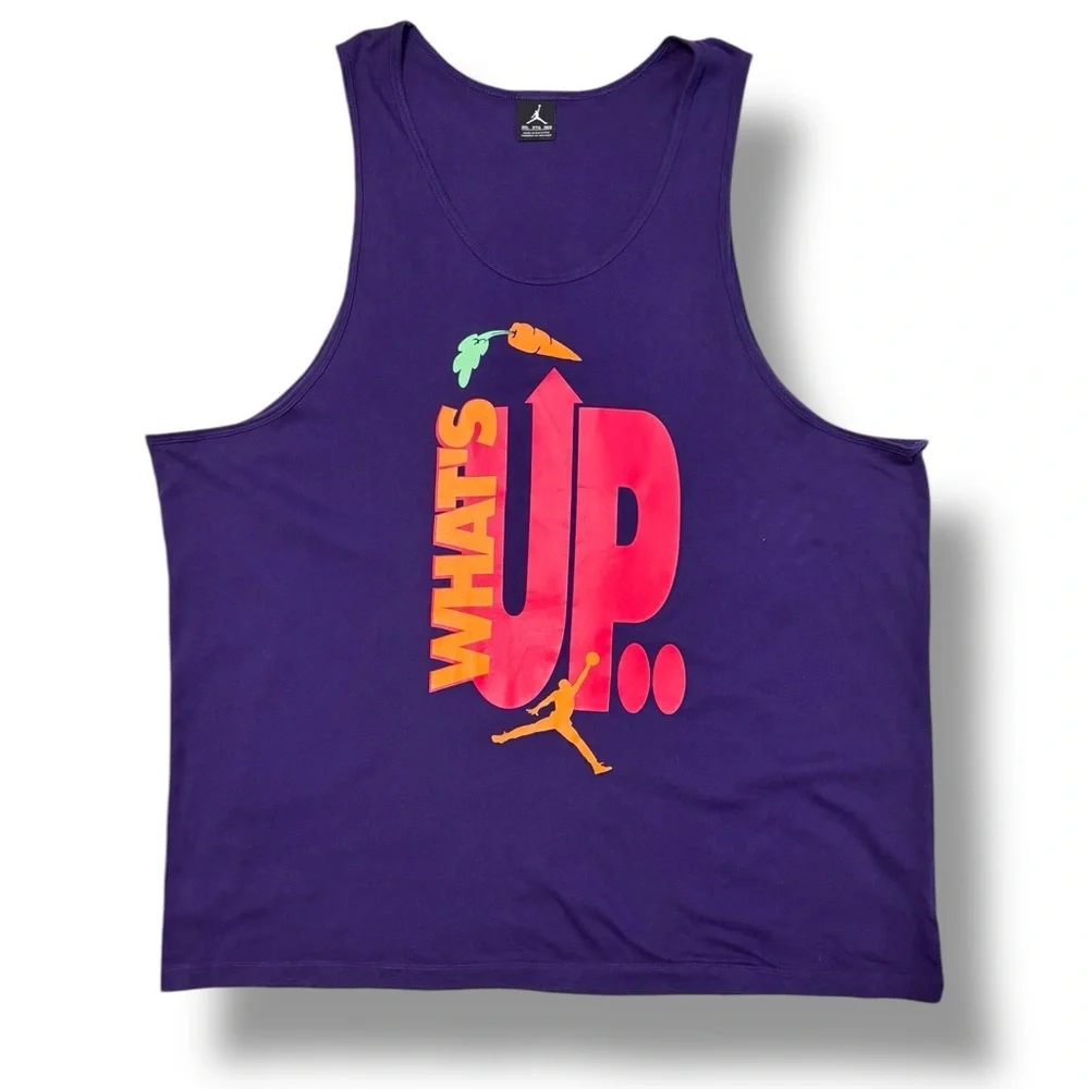 NIKE JORDAN JUMPMAN 2015 What’s Up Jock Purple Graphic Tank 3XL